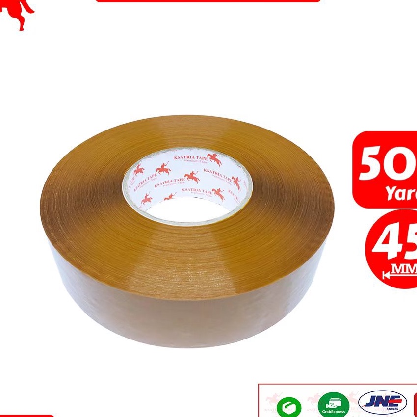 

[❣♪.2YI> Lakban OPP Tape / Lakban Coklat KSATRIA Tape 500 Yard -Pcstop.produks..!