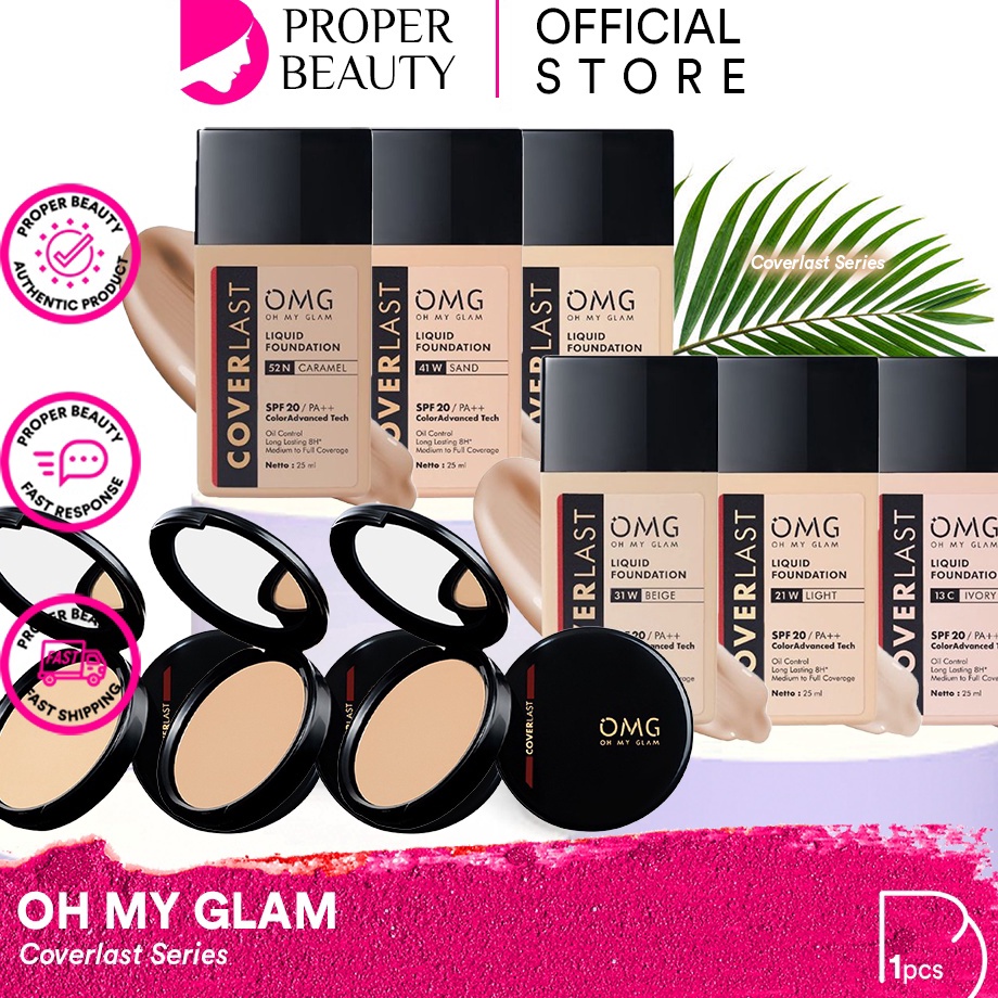 Deal NowHh6H1 OMG Oh My Glam Coverlast Series Indonesia / Liquid Foundation / Two Way Cake / Cushion
