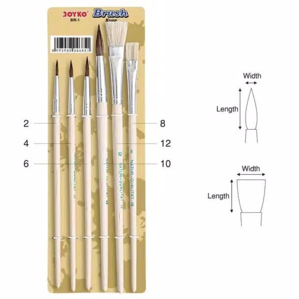 

Kuas Lukis Set 6pc JOYKO BR-1 9558