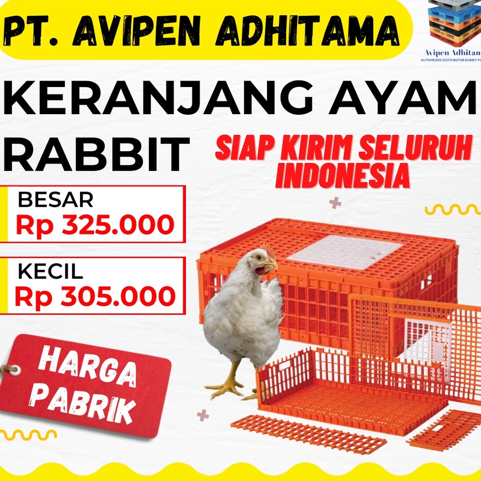 MURAH Keranjang Ayam Rabbit Plastik Ukuran Besar Dan Kecil Original Termurah Langsung Dari Pabrik