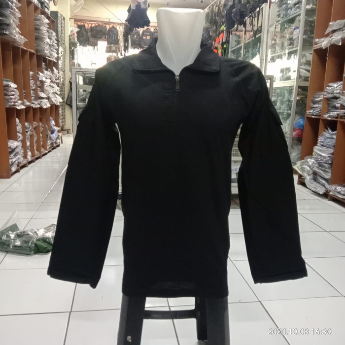 Bestseller Kaos Tactical Bdu Hitam Polos Lengan PanjangBaju Tactical