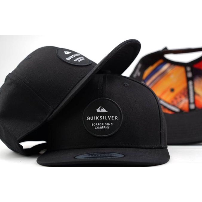 topi snapback Quiksilver / Quiksilver log bulat original import / hat