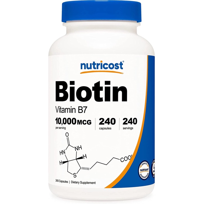 BIOTIN NUTRICOST (VITAMIN B7) 10,000MCG, 240 CAPS