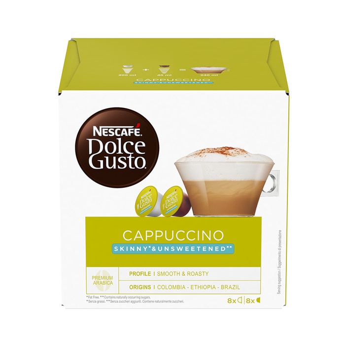 

Nescafe Dolce Gusto Cappuccino Skinny & Unsweetened Coffee Capsule