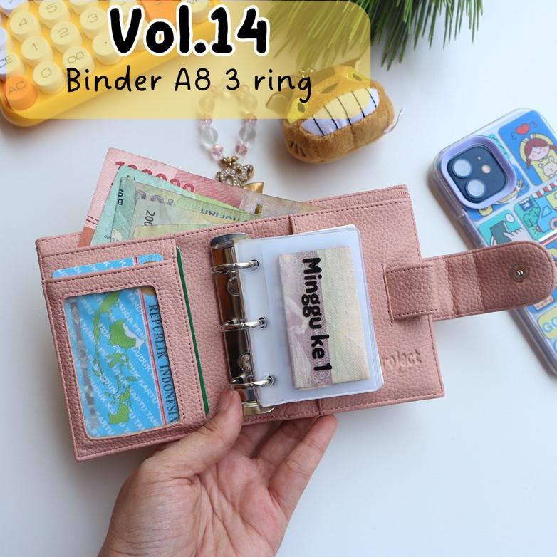 

Akd496 Vol 14 Binder A8 Ring 3 Kecil Dompet Budgeting Mini Ala Korea Promo