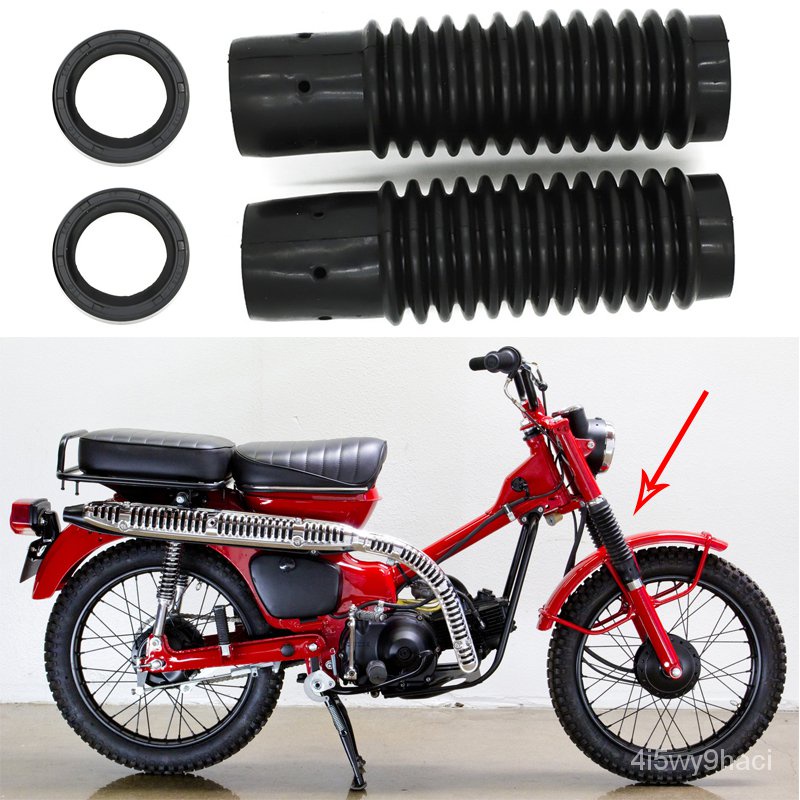 ✅&2PC Motorcycle Front Fork Cover Gaiters Boot shock absorber Protector Dust Guard For Honda CT 90 S