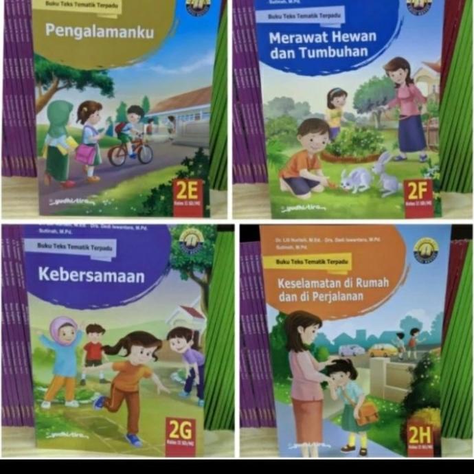 PAKET Buku SD Kelas 2 E F G H Teks Tematik Terpadu Yudhistira