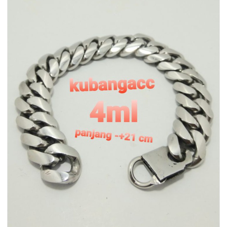 HOT SALE Gelang Monel. Gelang Rantai Baja Putih Besar Gelang Pria Gelang Rantai Monel Anti Karat Sel