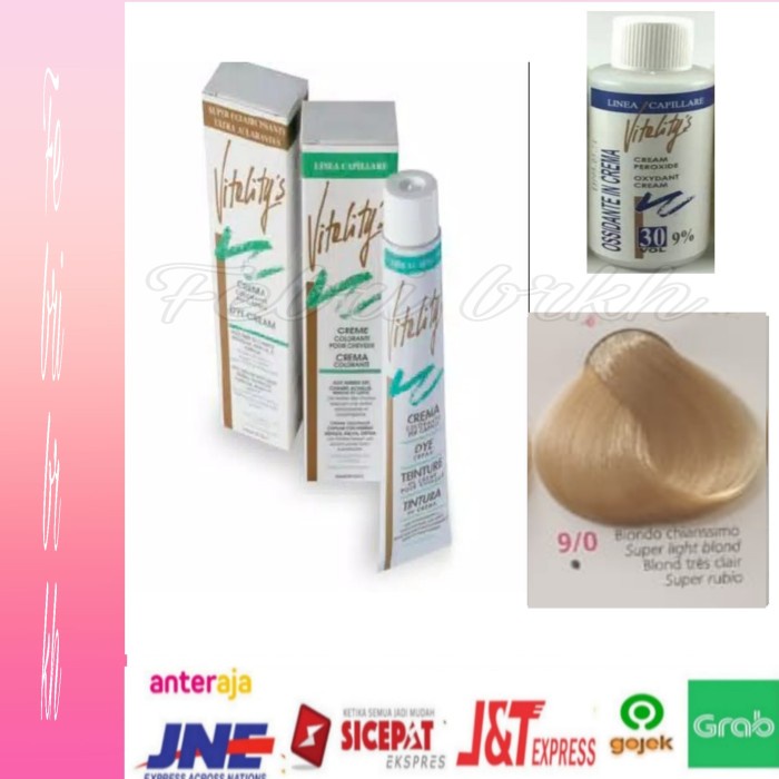 Vitality s Vitalitys Dye Cream Cat Rambut no 9/0 super light Blond