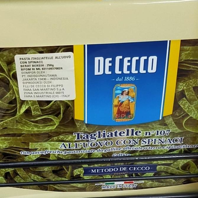 

dececco tagliatelle spinach pasta 250gr noodle