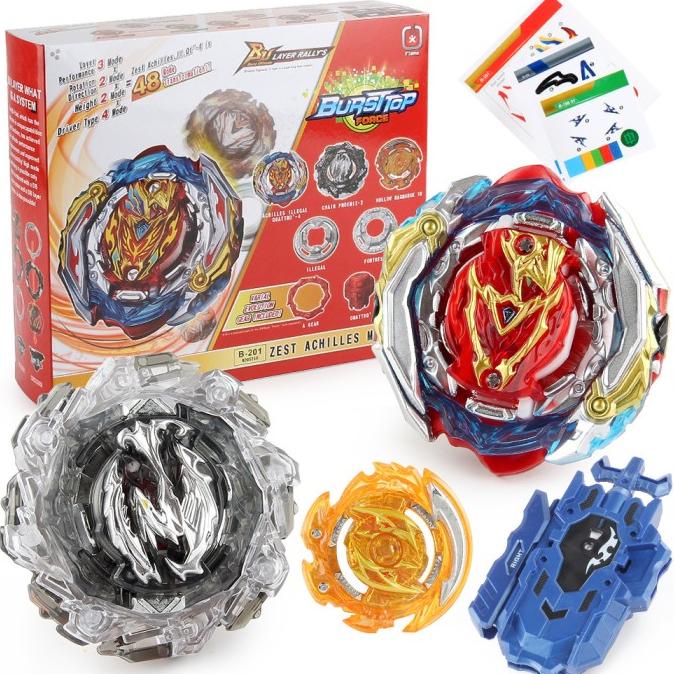 Gratis Ongkir Gasing Beyblade Burst DB Merk Flame B-201 Zest Achilles Customize Set Limited Edition 