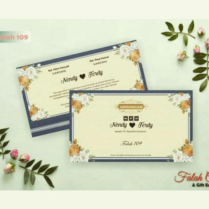 Ready stock] blangko undangan pernikahan Falah 109