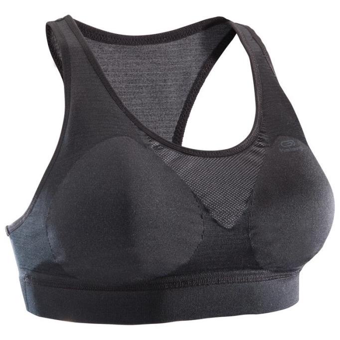 Decathlon Kalenji Sport Bra Classic Pad Black Wanita Dewasa 8554924