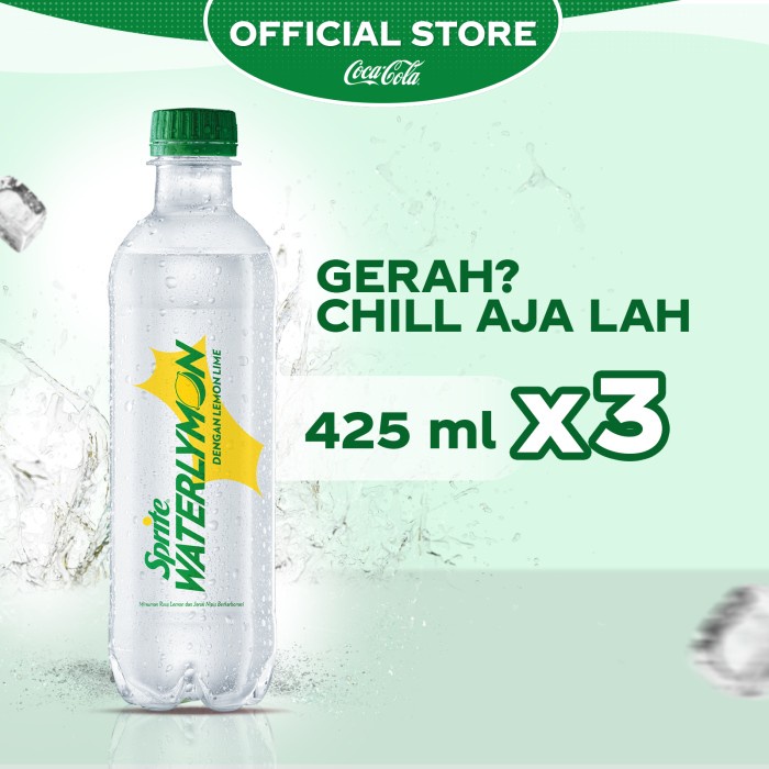 

Sprite Waterlymon Minuman Soda - Botol 425ml - x3 Pcs