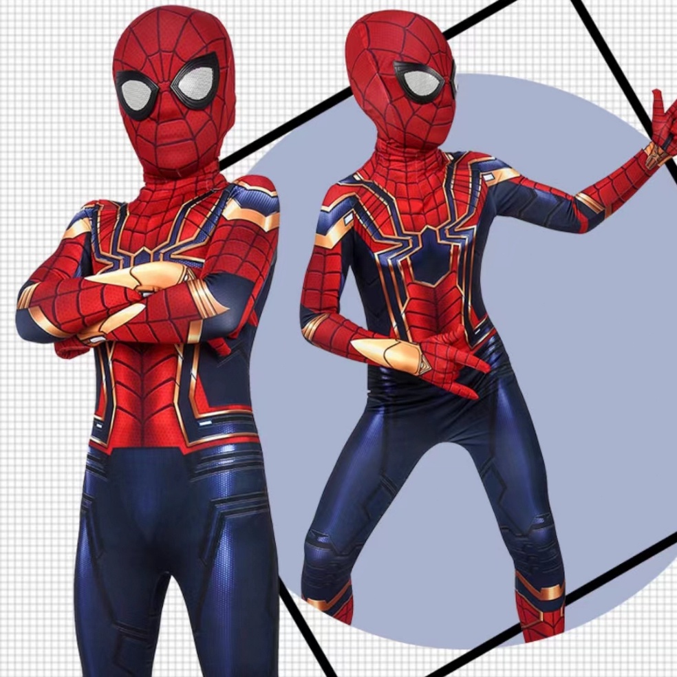 SDQD1850  KOSTUM SPIDERMAN ANAK MASQUERADE HALLOWEEN COSPLAY SPIDERMAN COSTUME BEBERAPA VERSI IMPOR