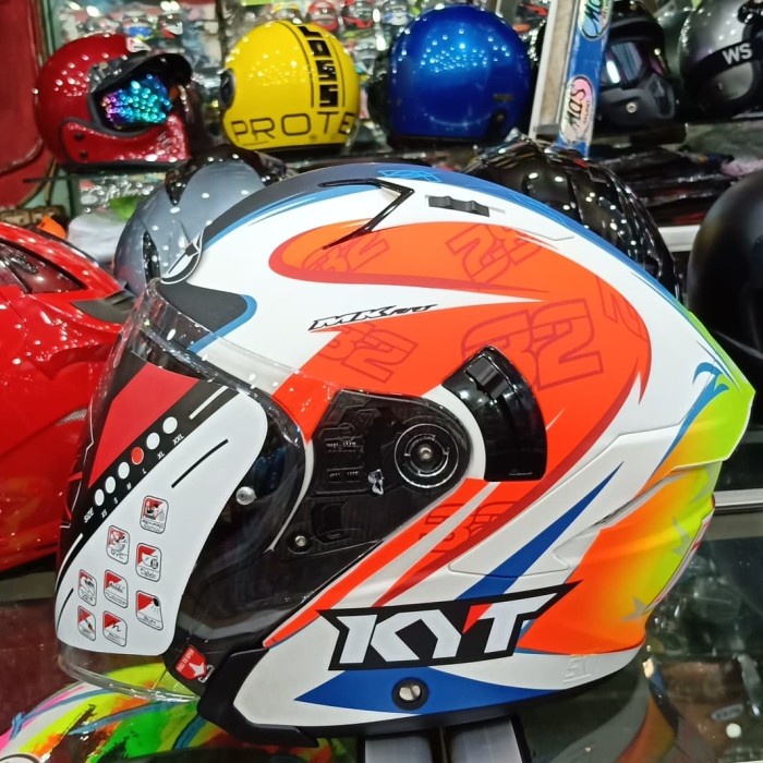 Helm Kyt Nfj Motif Isac Vinales Orange Fluo Matt Doff Nf J Nf-J