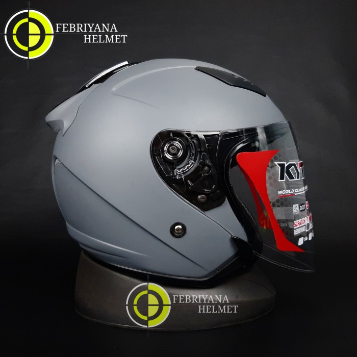 Helm Kyt Galaxy Flat R Solid Matt Gorila Grey Kyt Helm Galaxy Flat R