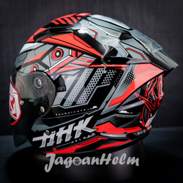 Nhk Helm S1 Gp Pro Technicore Black Red Gppro Double Visor