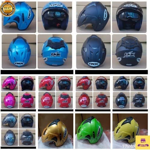 Helm Ink Jp8 T1 Cx22 Putih Half Face Double Visor Replika Terbaru