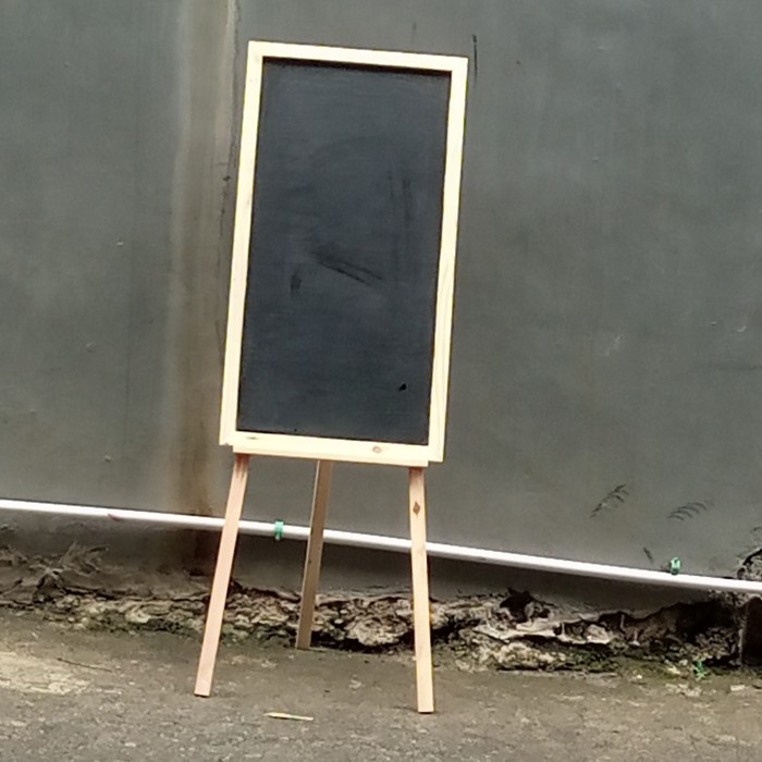 

Papan Tulis/ Black Board 40*80Cm+Esel /Tripod Kayu Jt Belanda Natural Berkualitas