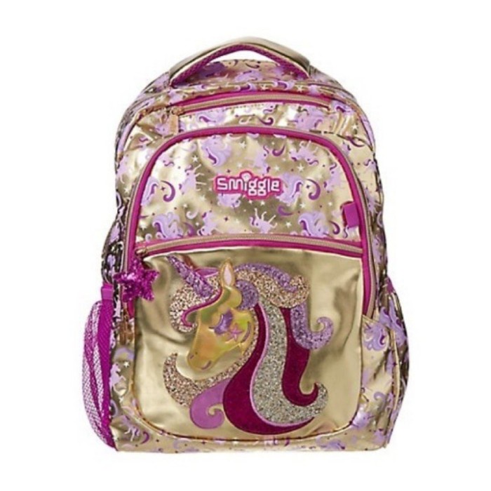 ✿KOP✿ Smiggle Unicorn Gold Backpack/ Ori/ Tas Ransel Anak/ Kado BISA SAMEDAY