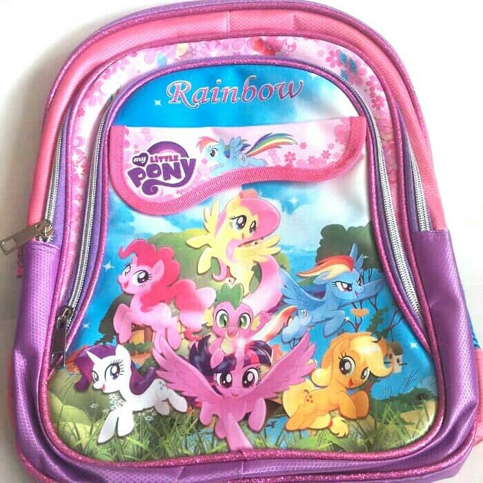✿KOP✿ Tas Ransel Anak Tk Glitter Gambar Karakter My Little Pony TERBATAS