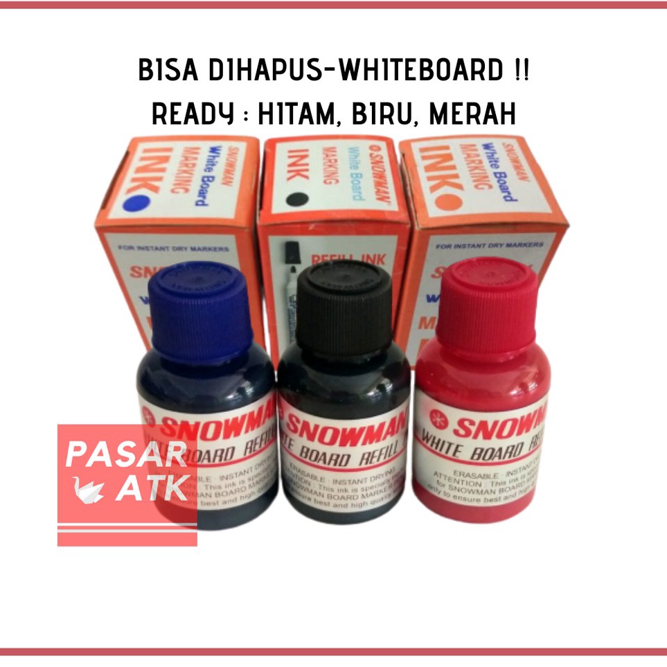 

SPECIAL PRICE BONUS MINI GOLD Refill Isi Tinta Spidol Whiteboard SNOWMAN WBI (pcs)