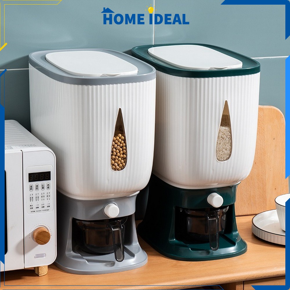 Disser Beras 10 Kg Rice Box Disser / Tempat Wadah Yimpanan Beras Otomatis 10 Kg Multifungsi Hi C360