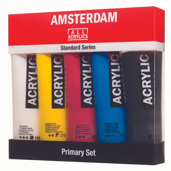 

Amsterdam Acrylic Stanard Series Primary Set 5 Tubes X 120 Ml Bestseller Paint