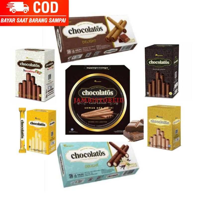 

(JAMBISTOREID) JAMBI LANGSUNG KIRIM Chocolatos 350gram All Varian Kaleng Parcel Lebih Panjang Kotak Box Coklat Hitam Isi 20x18gram 360gram Kaleng Gold Edition Delight Vanila Chocolate Jambi