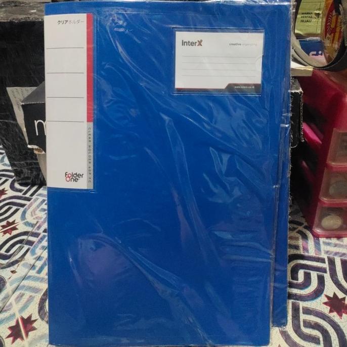 

{{{{{{] folder one clear holder 60 P FC blue / pcs