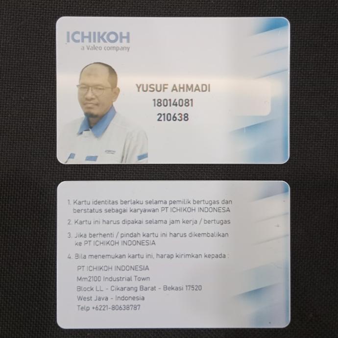 

best produk] Cetak ID Card Karyawan / ID Card / Kartu Karyawan / Kartu Anggota