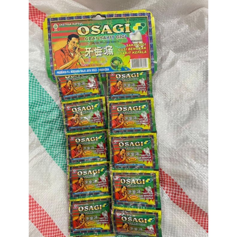 

FDNK3456 osagi HIJAU sakit gigi isi 20 saset 2 kapsul