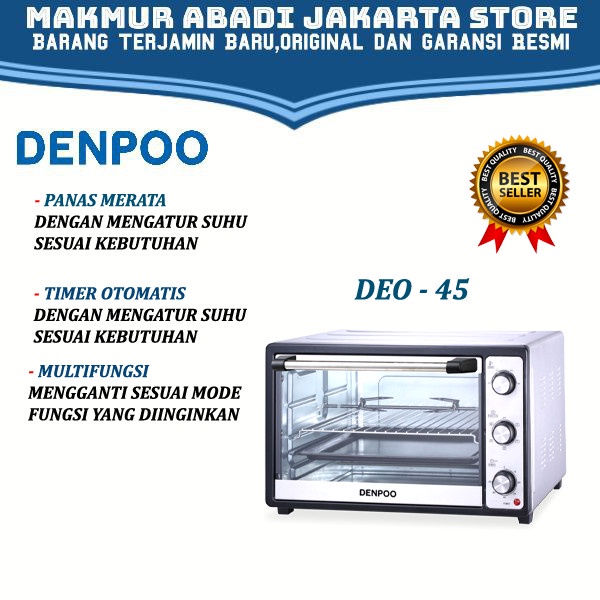 Oven Electric Denpoo Deo 45 Liter Kapasitas