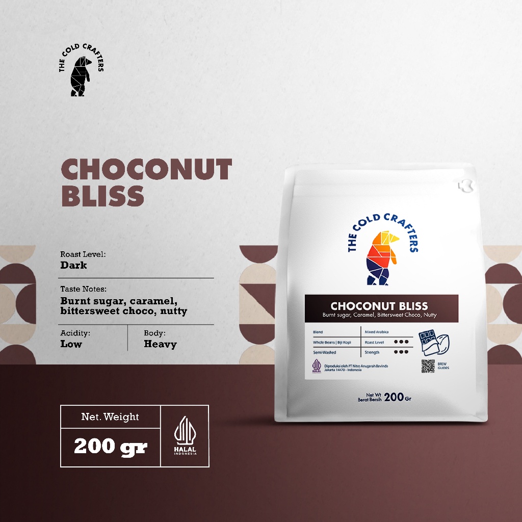 

Choconut Bliss Espresso Blend Coffee Kopi Arabika Biji Kopi Bubuk