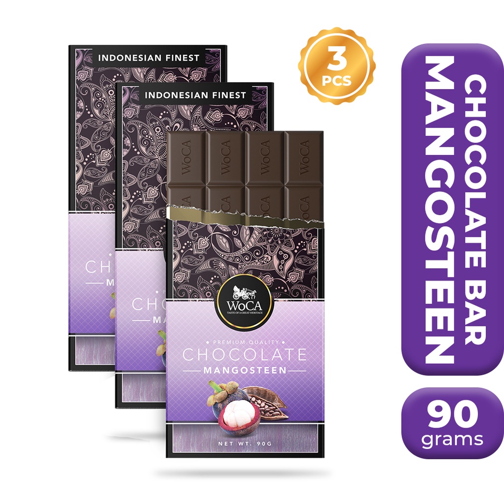 

WoCA Premium Chocolate 3 x 90g Bars - Cokelat Batang Rasa Manggis
