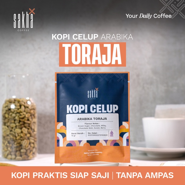 

Kopi Celup Arabika Toraja Asli Murni Tanpa Ampas Tanpa Gula Coffee Instan