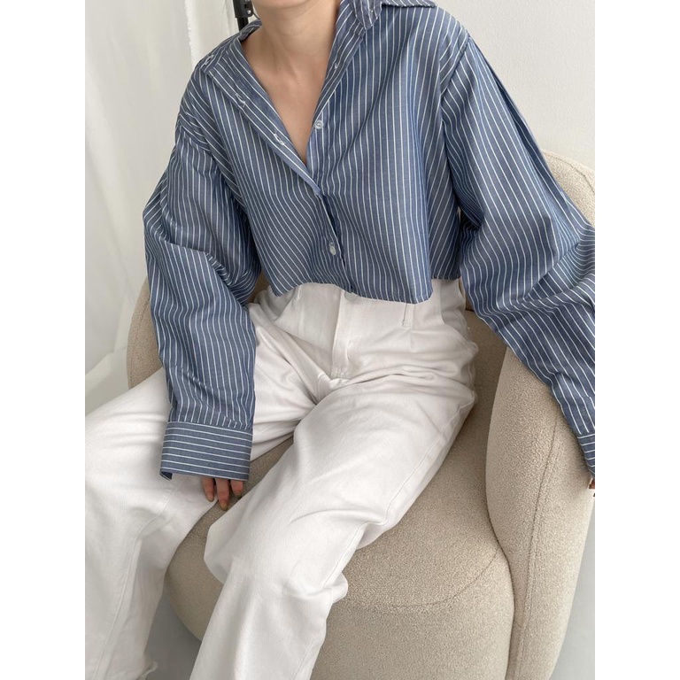 Crop Shirt Atasan Wanita - Kemeja Wanita - Blouse Wanita - Crop