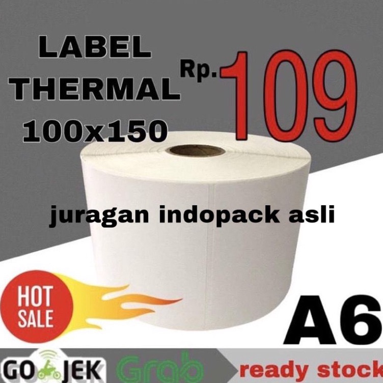 

GDKR6475 LABEL STICKER THERMAL 100 X 150 BARCODE 100X150 UKURAN A6