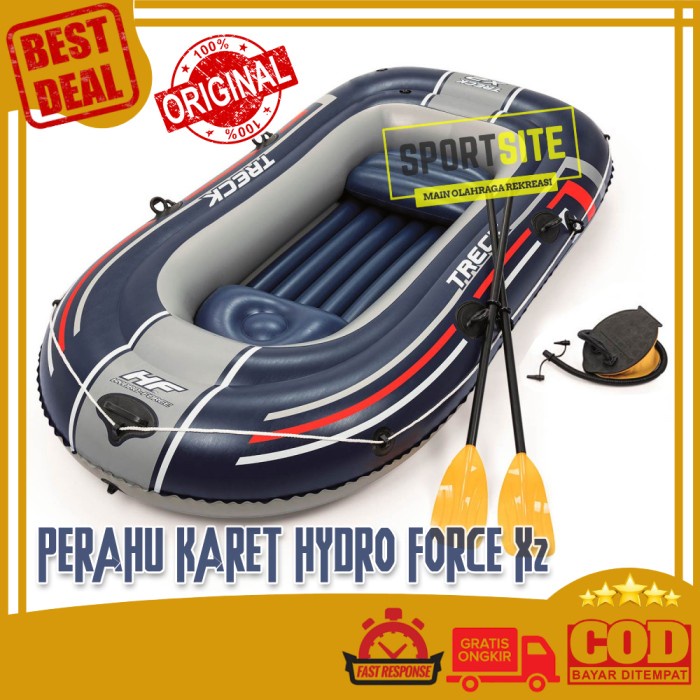 Bestway Hydro Force Treck X2 Boat Set Perahu Karet + Dayung + Pompa Terbaru