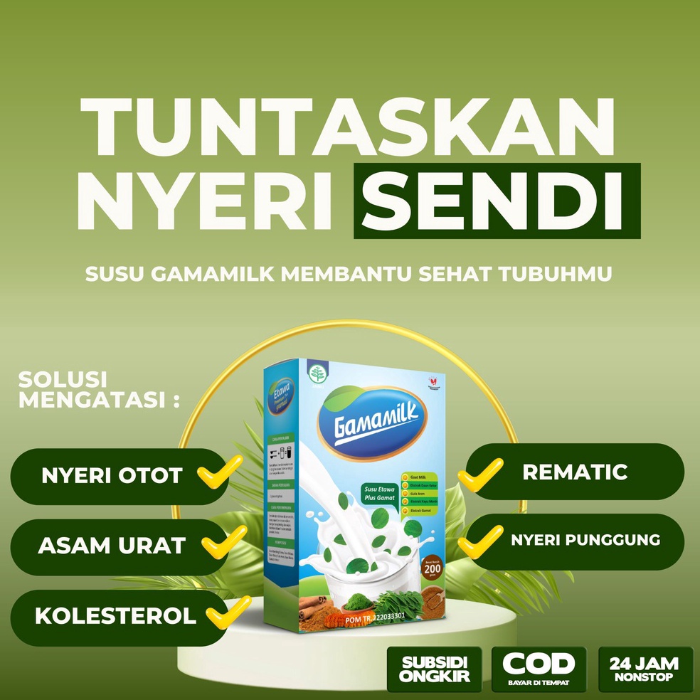 

TNXR5435 GAMAMILK - Susu Etawa Plus Gamat Solusi Masalah Sendi dan Tulang