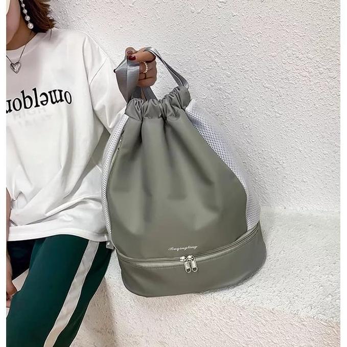 [ BRS ] GROSIRTAS LV0312 Tas Travel Import  Ransel Serut Anti Air/ Backpack 10.10