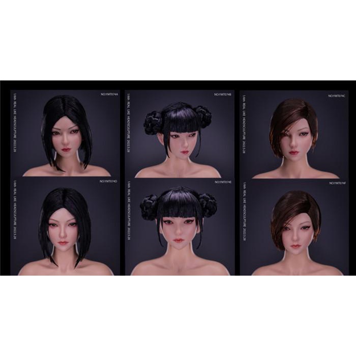 [[[ PROMO ]]] YMToys YMT074 Female Head Headsculpt u Phicen TBLeague JiaouDoll 1/6