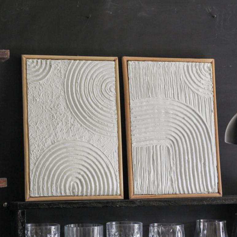 Hiasan dinding TEXTURE ART walldecor ruang tamu Cafe/Lukisan semen/AESTHETIC/
