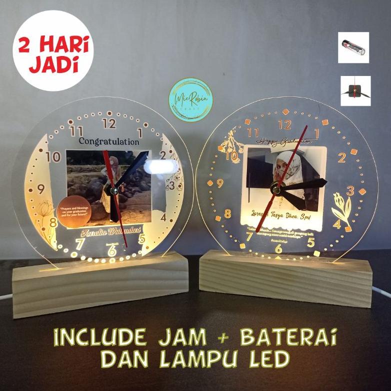 Hampers Jam Acrylic Kado Ulang Tahun Cewek Giftbox Custom Foto Murah Hadiah Anniversary Ultah Pacar 