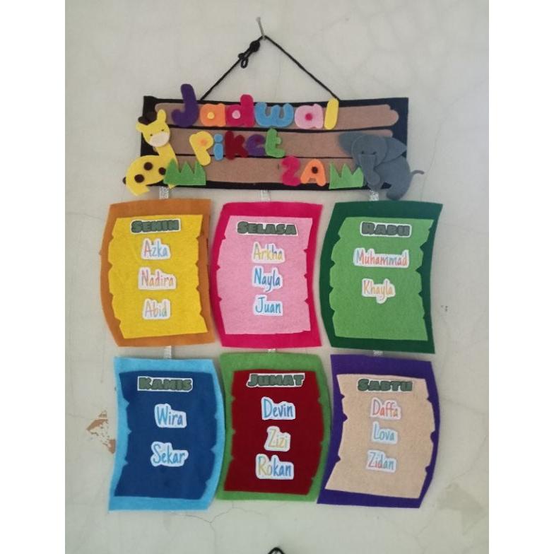 Hiasan Dinding Jadwal Piket Kelas