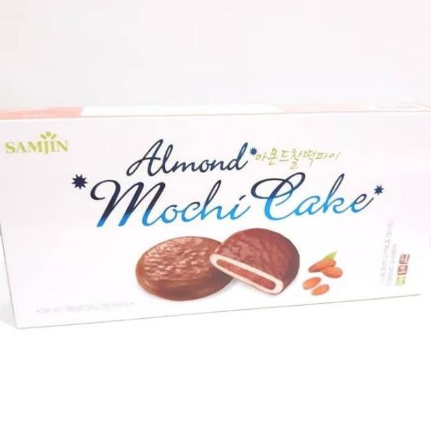 

Korea Samjin Choco Almond Mochi Cake Keiko Moci Lapis Cokelat SNACK