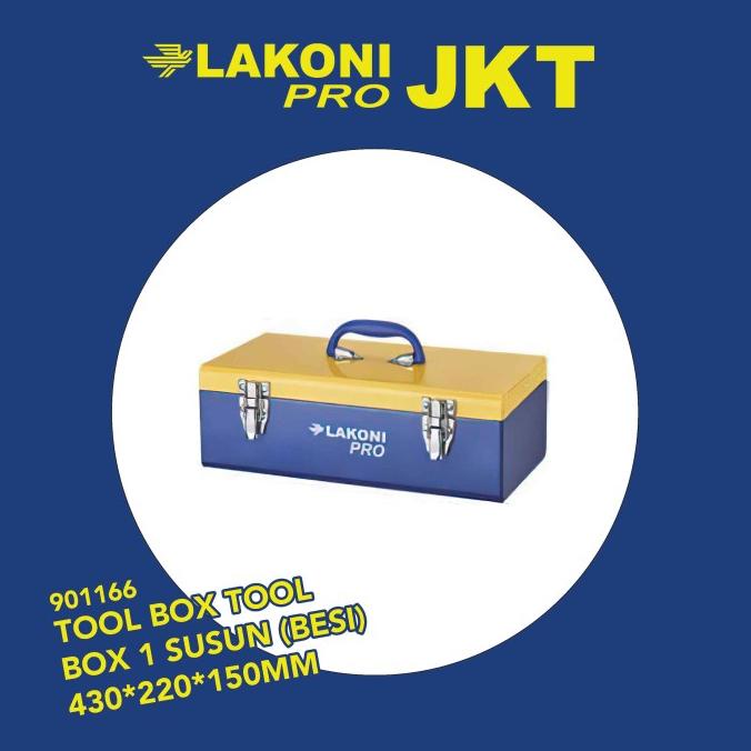 901166 Lakoni Pro Tool Box Tool Box 1 Susun (Besi) 430*220*150Mm