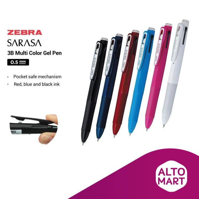 

Zebra Sarasa 3B 0.5 mm Multi Color Gel Pen Ballpoint Tinta Warna
