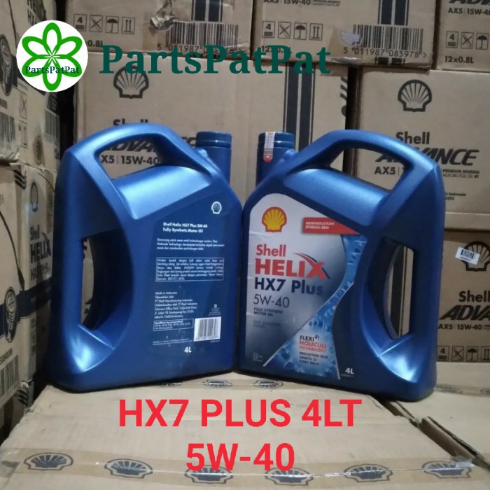 Terlaris Oli Oil Mesin Shell Helix Hx7 Hx 7 Hx-7 Plus 4Lt 4000Ml 5W40 5W-40 Ori